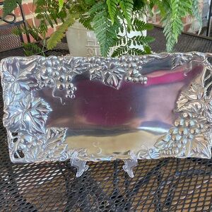 Arthur Court Serving Tray, Grape Pattern (6" x 11.5)
